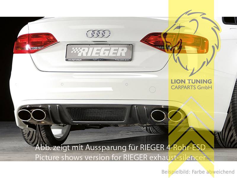Heckschürzenansatz, nicht S-Line Rieger Tuning passend für Audi A4 B8 ab 07