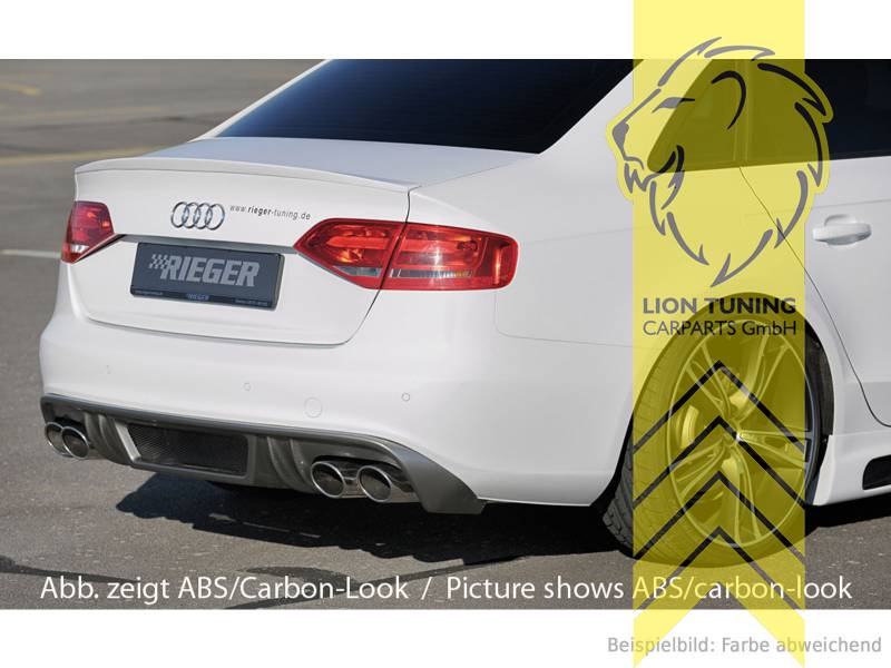 Liontuning - Tuningartikel für Ihr Auto  Lion Tuning Carparts GmbH Rieger  Heckansatz Heckspoiler Diffusor für Audi A4 S4 B8 Limousine Avant