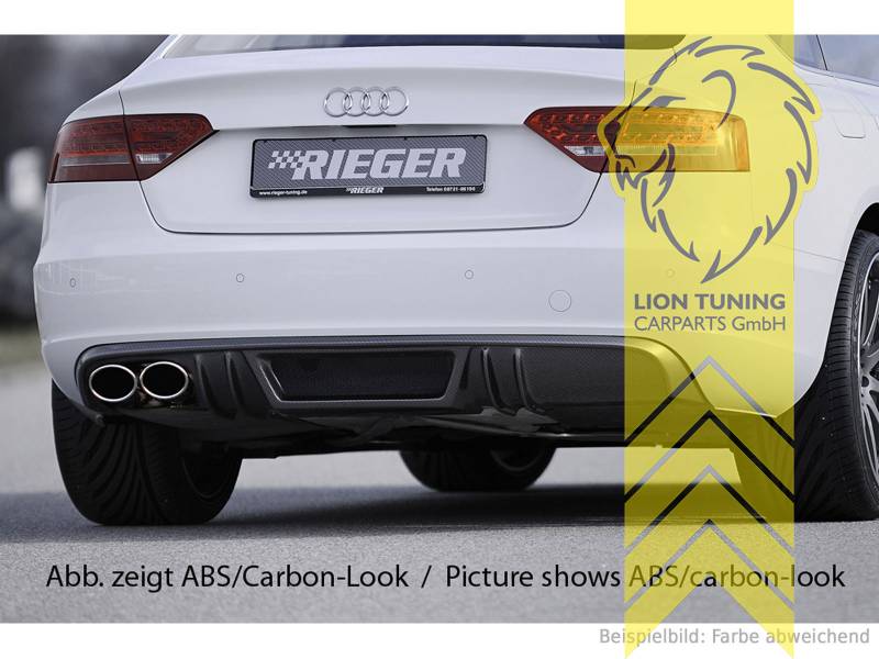 links Doppelrohr, schwarz matt, nicht passend für S-Line Modelle, ABS Kunststoff, schwarz - lackierfähig, Eintragungsfrei / mit ABE