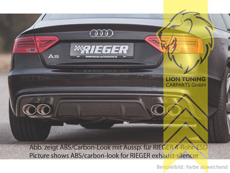 links Doppelrohr, schwarz glänzend, nur passend für Modelle mit S-Line, ABS Kunststoff, Eintragungsfrei / mit ABE