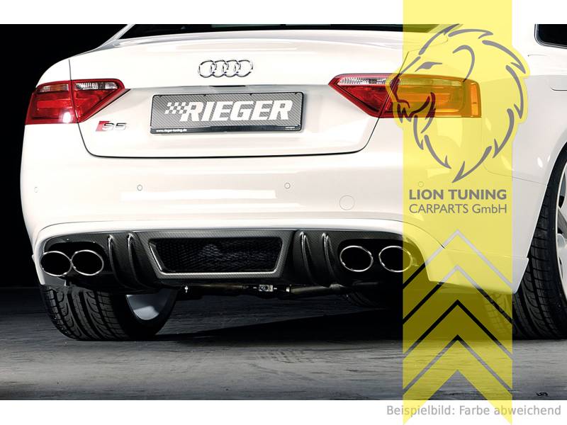 4 Rohr links rechts 4x115x85mm, carbon Optik, nur passend für Modelle mit S-Line, ABS Kunststoff, Eintragungsfrei / mit ABE