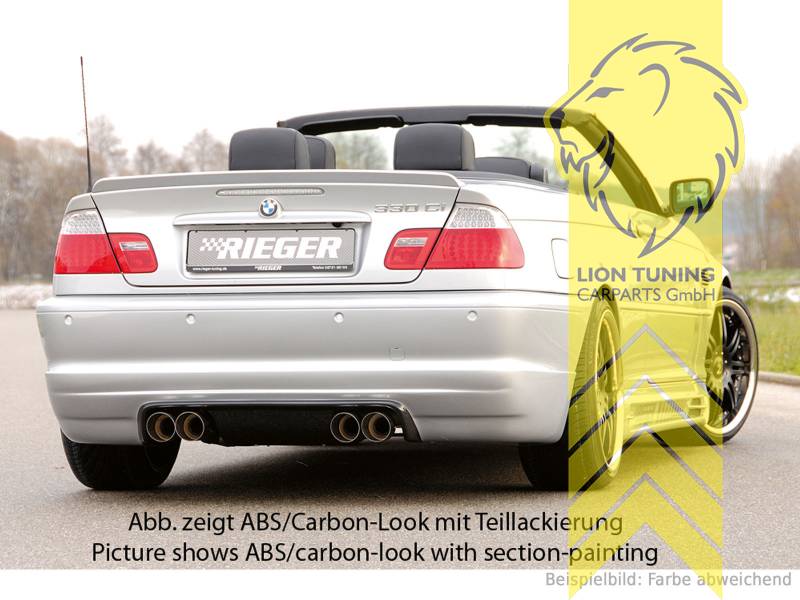 Liontuning - Tuningartikel für Ihr Auto  Lion Tuning Carparts GmbH  Heckstoßstange BMW E46 Coupe Cabrio M-Paket Optik für PDC