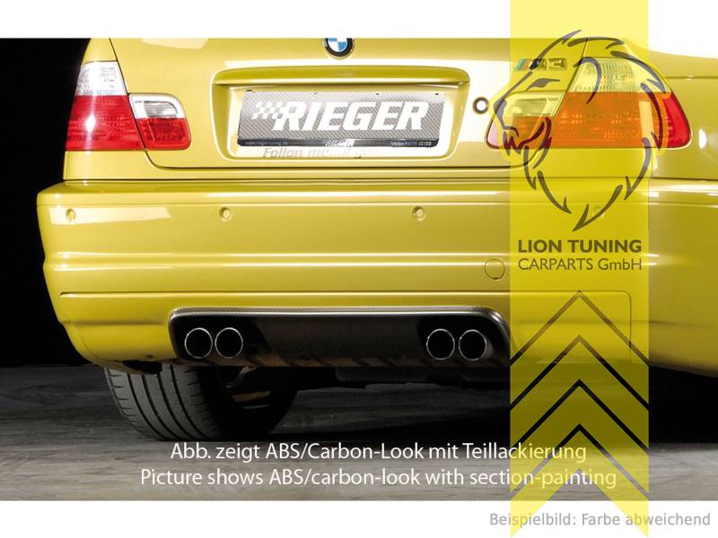 Liontuning - Tuningartikel für Ihr Auto  Lion Tuning Carparts GmbH Rieger  Hecklippe Spoiler Heckspoiler Kofferraum Lippe für BMW 3er E46 Cabrio