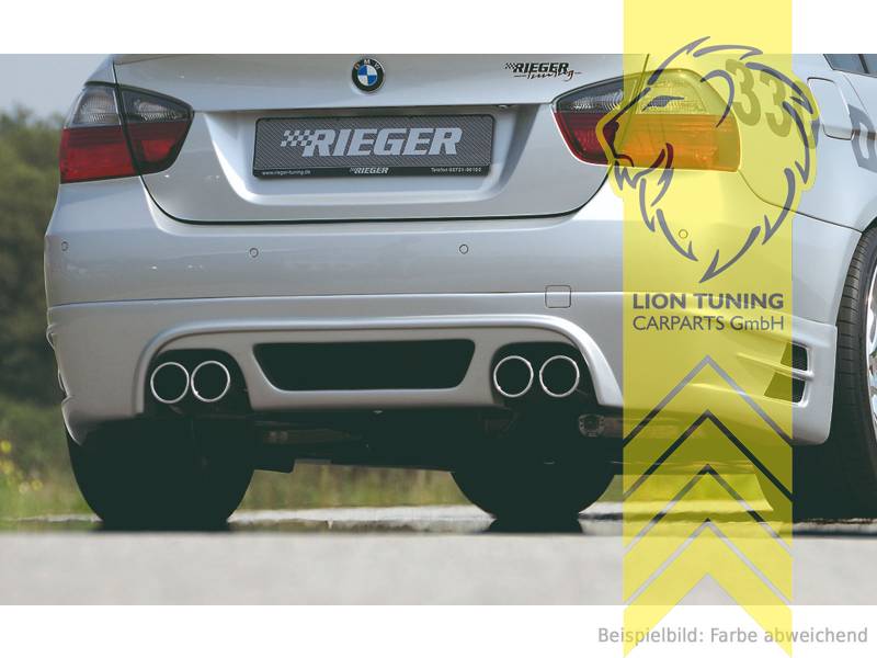 links und rechts in 4-Rohr Optik, schwarz matt, Nicht für 335i / 335d, nicht passend für M-Paket, ABS Kunststoff, schwarz - lackierfähig, Eintragungsfrei / mit ABE