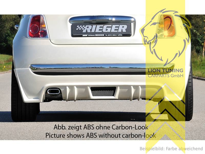 links Einzelrohr, carbon Optik, ABS Kunststoff, schwarz - lackierfähig, Eintragungsfrei / mit ABE