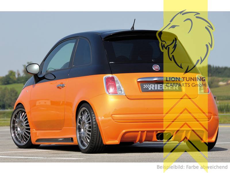 Liontuning - Tuningartikel für Ihr Auto  Lion Tuning Carparts GmbH Rieger  Heckansatz Heckspoiler Diffusor für Fiat 500