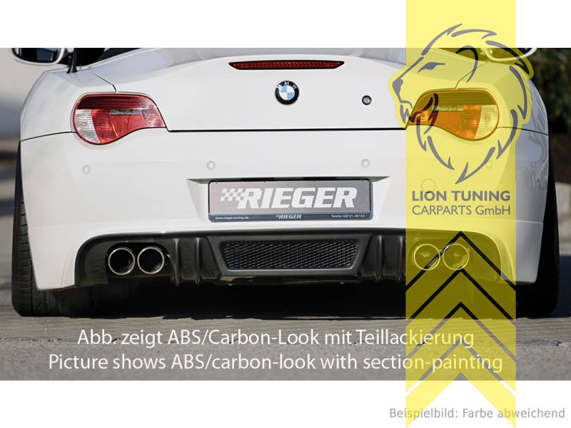 links und rechts mittig 4-Rohr Optik, schwarz matt, nicht passend für M-Paket, nur für Facelift passend, ABS Kunststoff, schwarz - lackierfähig, Eintragungsfrei / mit ABE