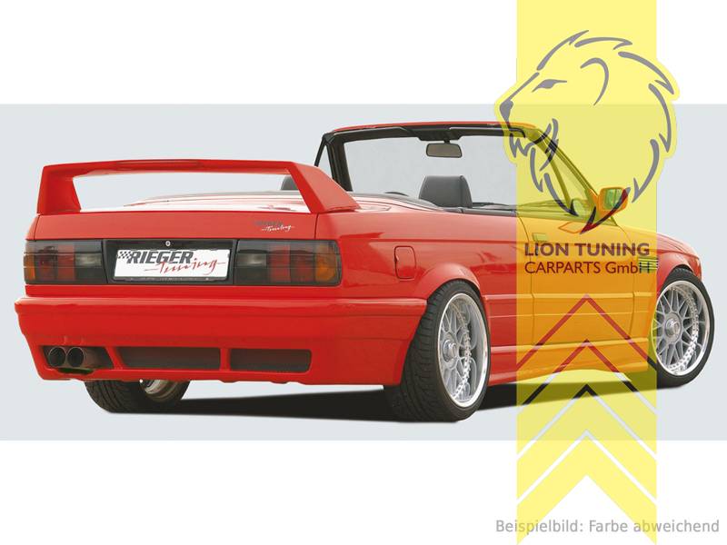 Liontuning - Tuningartikel für Ihr Auto  Lion Tuning Carparts GmbH Rieger  Hecklippe Spoiler Heckspoiler Kofferraum Lippe für BMW 3er E30 Limousine  Coupe Cabrio Breitbau II