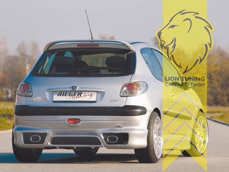 schwarz matt, nur für Fahrzeuge mit kleiner Heckstoßstange, ABS Kunststoff, schwarz - lackierfähig, Eintragungsfrei / mit ABE