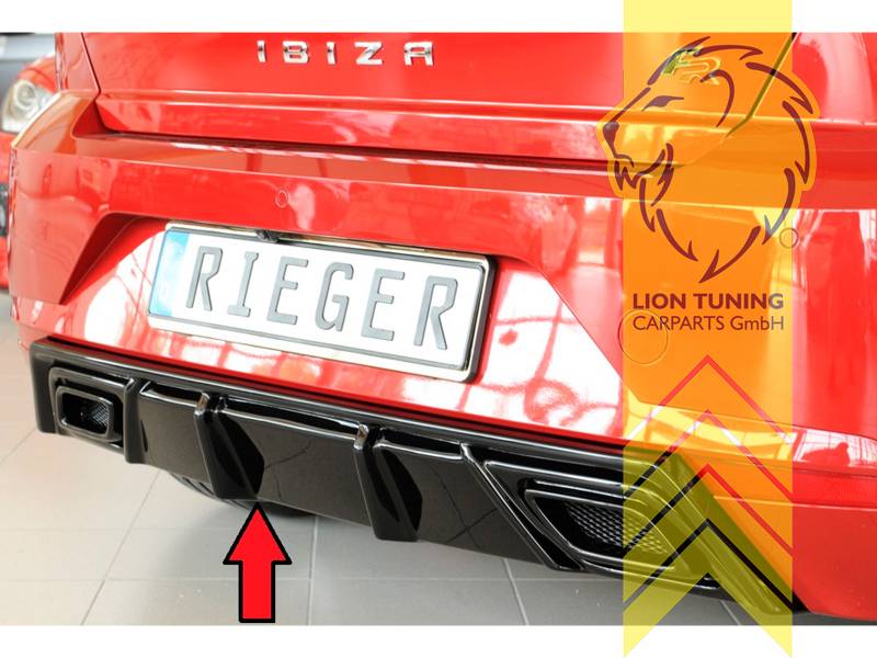 links Doppelrohr, schwarz glänzend, ABS Kunststoff, schwarz - lackierfähig, Eintragungsfrei / mit ABE