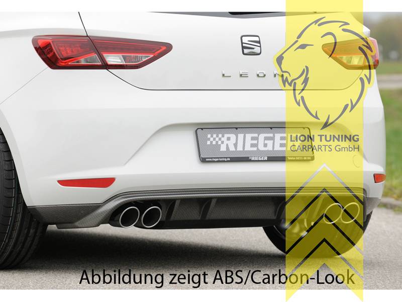 links und rechts in 4-Rohr Optik, schwarz matt, nur passend für Standard Stoßstange, ABS Kunststoff, schwarz - lackierfähig, Eintragungsfrei / mit ABE