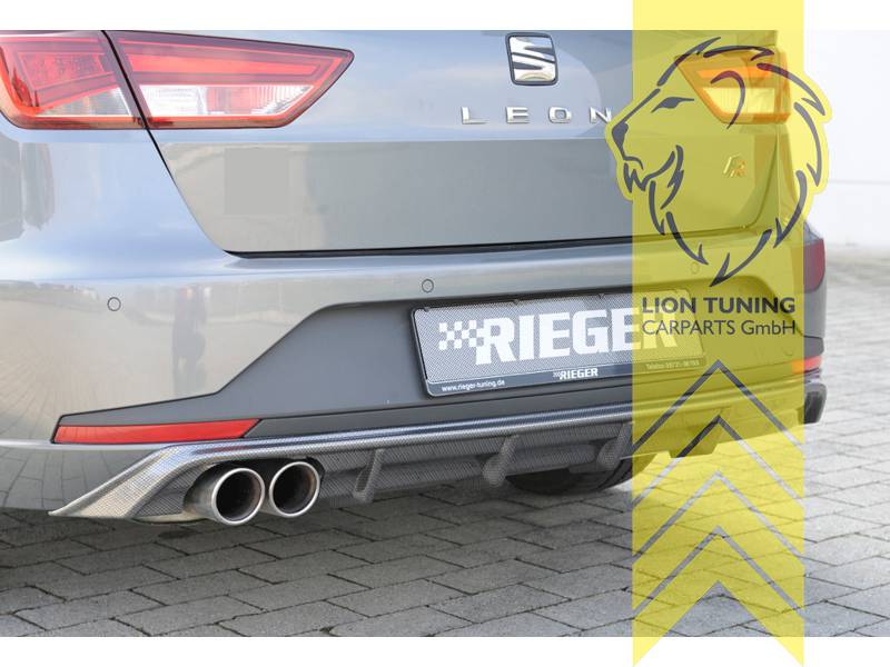Liontuning - Tuningartikel für Ihr Auto  Lion Tuning Carparts GmbH Rieger  Heckansatz Heckspoiler Diffusor für Audi A6 4F Limousine Avant