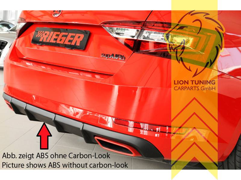 carbon Optik, nur passend für 2.0 TSI mit Original Endrohrblende links rechts, ABS Kunststoff, Eintragungsfrei / mit ABE