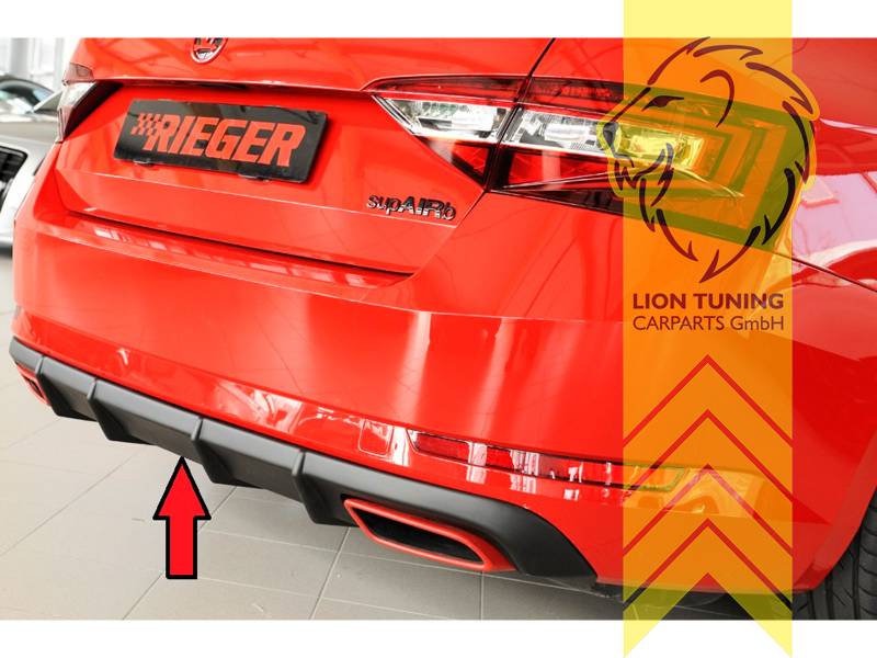 Liontuning - Tuningartikel für Ihr Auto  Lion Tuning Carparts GmbH Rieger  Heckansatz Heckspoiler Diffusor für Skoda Superb III 3T Limousine Combi