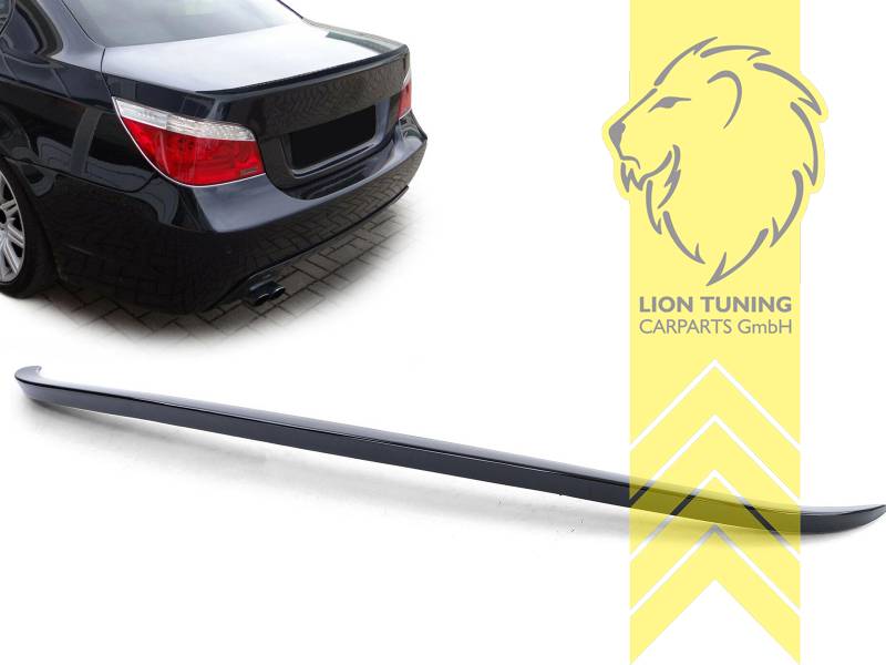 Liontuning - Tuningartikel für Ihr Auto  Lion Tuning Carparts GmbH  Hecklippe Spoiler Heckspoiler Kofferraum Lippe M-Paket Optik BMW E60  Limousine schwarz glänzend