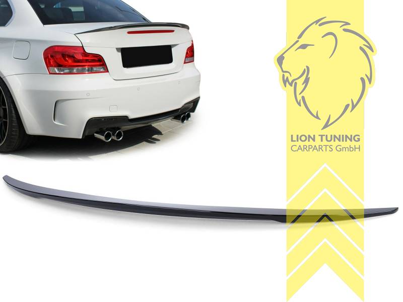 Liontuning - Tuningartikel für Ihr Auto  Lion Tuning Carparts GmbH  Hecklippe Spoiler Heckspoiler Kofferraum Lippe M-Paket Optik BMW E82 Coupe