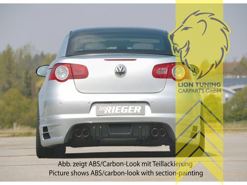 Liontuning - Tuningartikel für Ihr Auto  Lion Tuning Carparts GmbH Rieger  Heckansatz Heckspoiler Diffusor für VW Eos 1F Cabrio