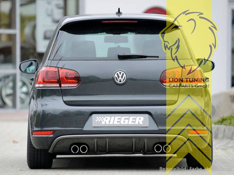 Tuning-deal Spoiler passend für VW Golf 6 VI Heckansatz Tuning (für  Doppel-Auspuffendrohr links) –