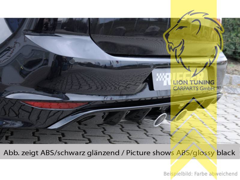 mittig 2x90mm, carbon Optik, nur passend für R-Line, ABS Kunststoff, Eintragungsfrei / mit ABE