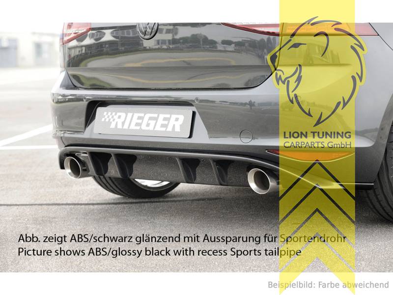 links und rechts, schwarz matt, nur passend für Golf GTi, ABS Kunststoff, schwarz - lackierfähig, Eintragungsfrei / mit ABE