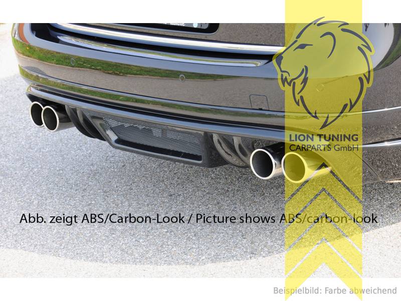 links und rechts in 4-Rohr Optik, schwarz matt, ABS Kunststoff, schwarz - lackierfähig, Eintragungsfrei / mit ABE