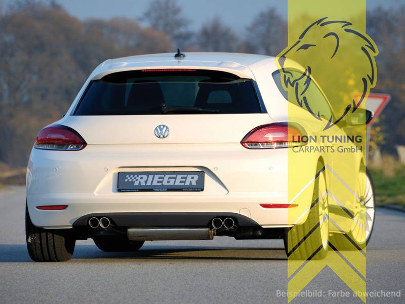 links und rechts in 4-Rohr Optik, carbon Optik, nicht passend für R-Line, nur passend für Standard Stoßstange, ABS Kunststoff, Eintragungsfrei / mit ABE