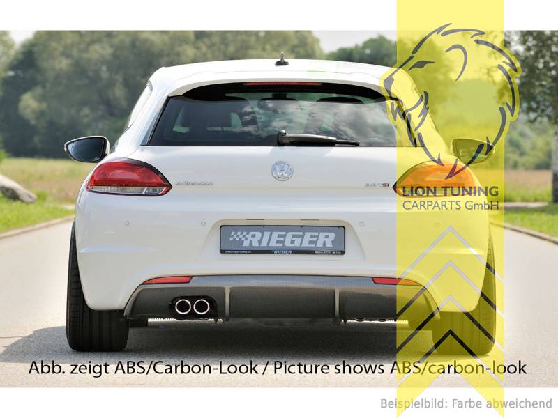 links Doppelrohr, schwarz matt, für Fahrzeuge mit R-Line Stoßstange, ABS Kunststoff, schwarz - lackierfähig, Eintragungsfrei / mit ABE