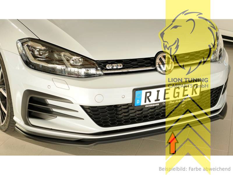 schwarz matt, nur passend für GTi / GTD Stoßstange, ABS Kunststoff, schwarz - lackierfähig, Eintragungsfrei / mit ABE