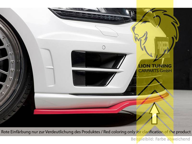 schwarz matt, nur passend für Fahrzeuge mit R Line / R  Frontstoßstange, ABS Kunststoff, schwarz - lackierfähig, Eintragungsfrei / mit ABE