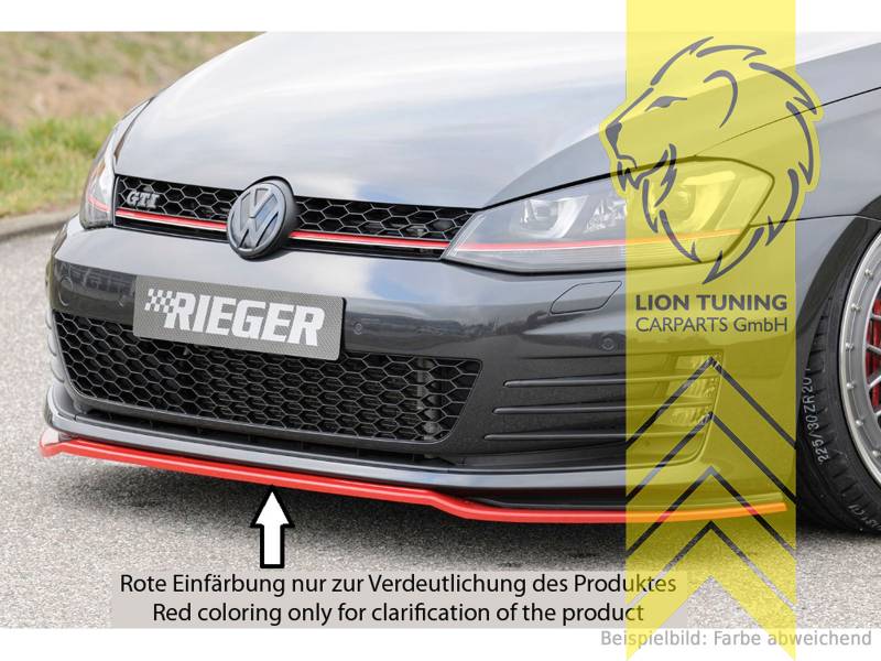 schwarz matt, nur passend für GTi und GTD Stoßstange, ABS Kunststoff, schwarz - lackierfähig, Eintragungsfrei / mit ABE