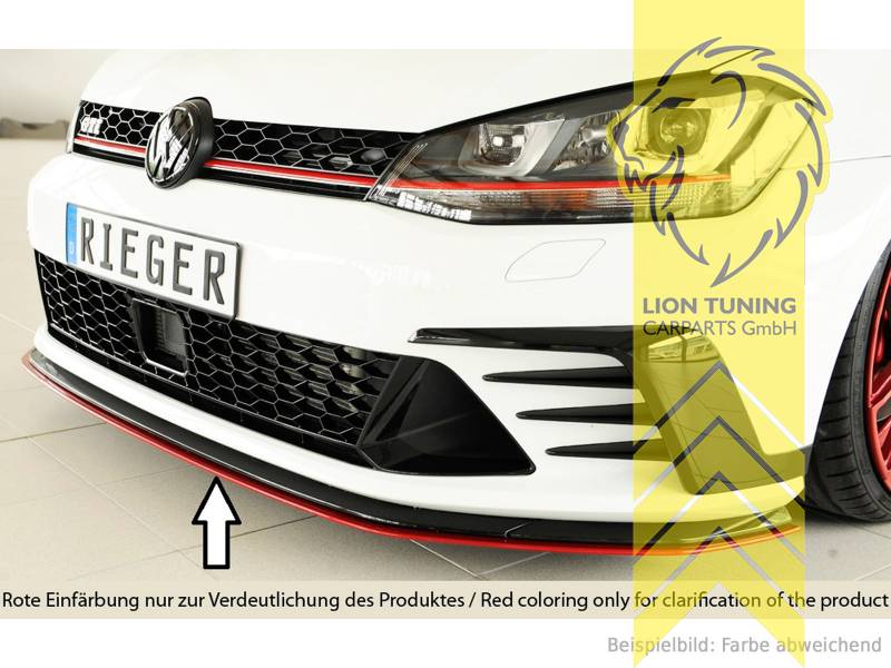 schwarz matt, nur passend für GTI Clubsport Frontstoßstange, ABS Kunststoff, schwarz - lackierfähig, Eintragungsfrei / mit ABE