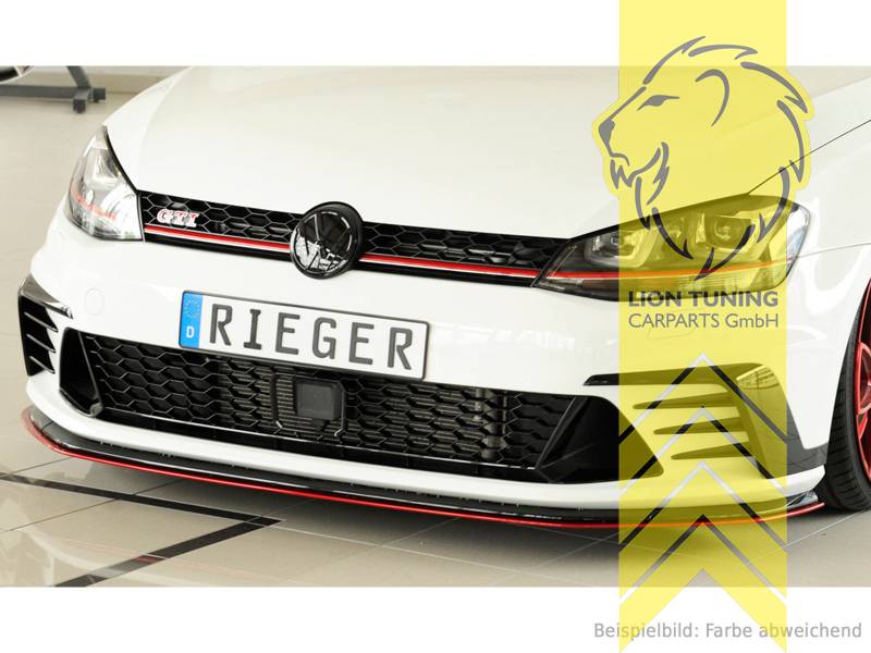 Rieger CUP Spoilerlippe SCHWARZ für VW Polo AW GTI R-Line Frontspoiler  Schwert