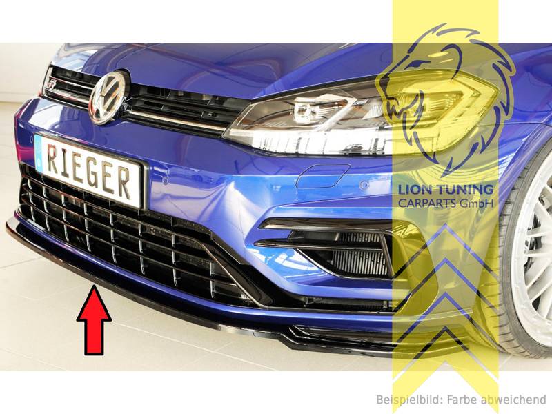 schwarz glänzend, nur passend für Fahrzeuge mit R Line / R Frontstoßstange, ABS Kunststoff, schwarz - lackierfähig, Eintragungsfrei / mit ABE