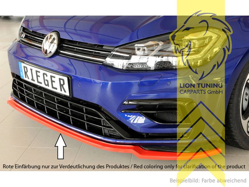 schwarz matt, nur passend für Fahrzeuge mit R Line / R  Frontstoßstange, ABS Kunststoff, schwarz - lackierfähig, Eintragungsfrei / mit ABE