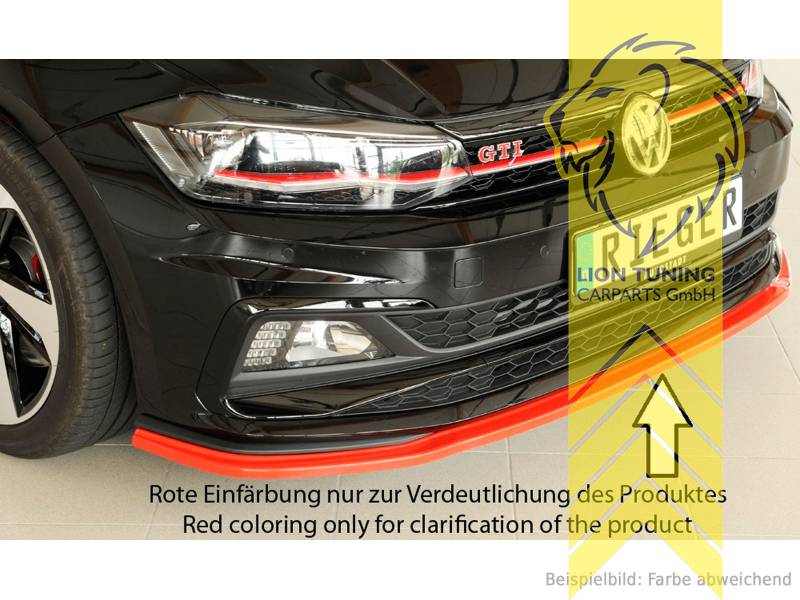 schwarz matt, nur passend für GTI und R Line Stoßstange, ABS Kunststoff, schwarz - lackierfähig, Eintragungsfrei / mit ABE