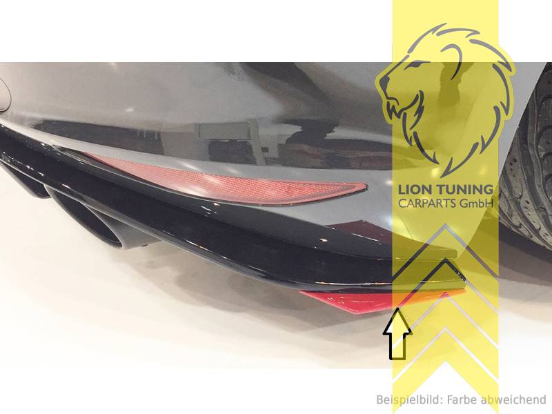 schwarz matt, nur passend für GTI Clubsport Heckstoßstange, ABS Kunststoff, schwarz - lackierfähig, Eintragungsfrei / mit ABE