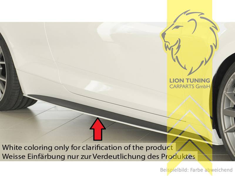 schwarz matt, nur für Fahrzeuge mit S-Line, ABS Kunststoff, schwarz - lackierfähig, Eintragungsfrei / mit ABE