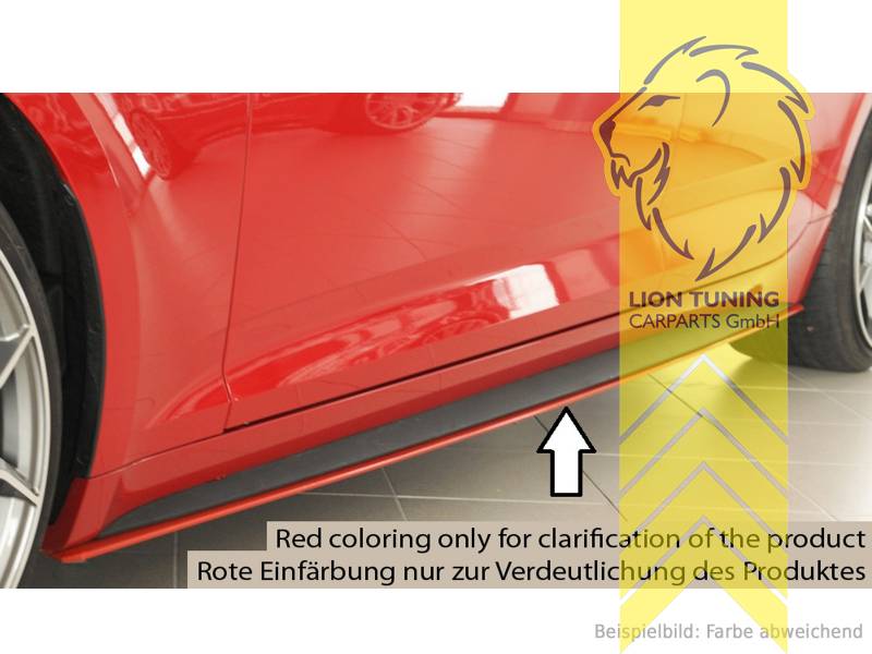 schwarz matt, nur passend für Modelle mit S-Line, ABS Kunststoff, schwarz - lackierfähig, Eintragungsfrei / mit ABE