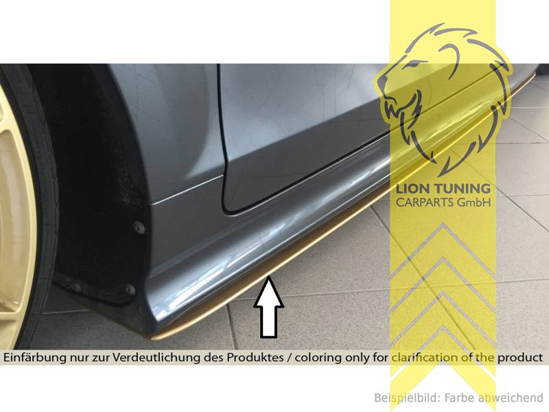 schwarz matt, nur passend für TTS und TTRS Schweller, ABS Kunststoff, schwarz - lackierfähig, Eintragungsfrei / mit ABE