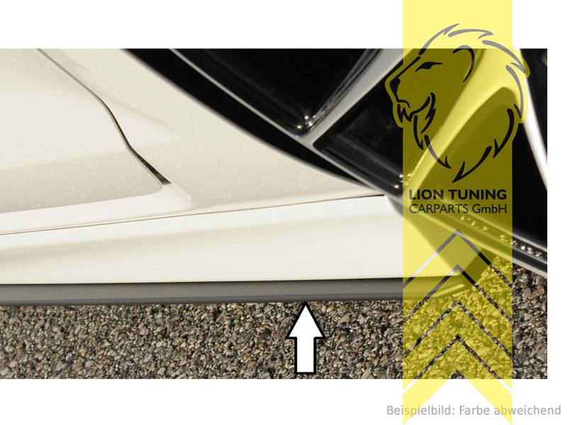 schwarz matt, nur passend für R Line Seitenschweller, ABS Kunststoff, schwarz - lackierfähig, Eintragungsfrei / mit ABE