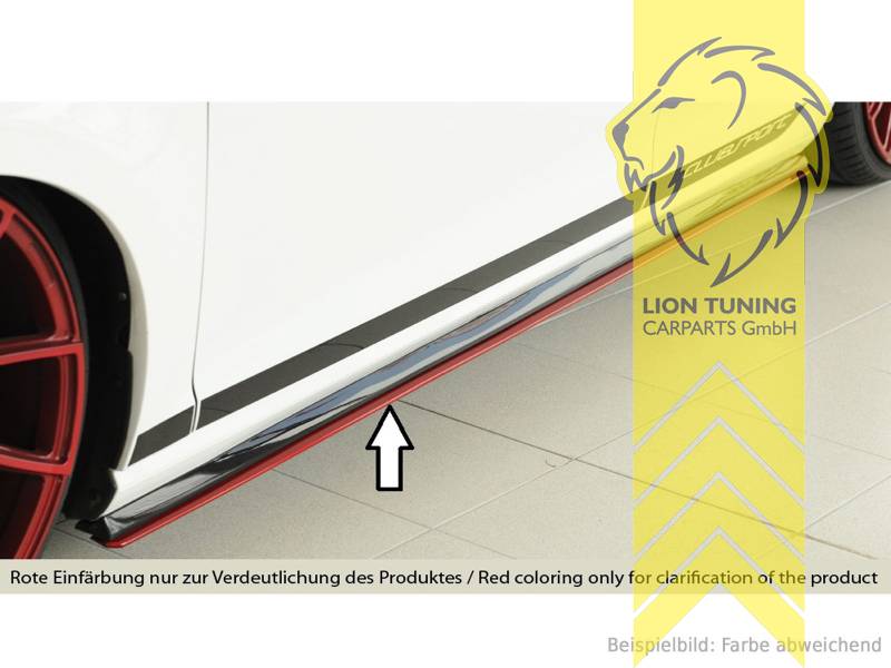 schwarz matt, nur passend für GTI Clubsport Seitenschweller, ABS Kunststoff, schwarz - lackierfähig, Eintragungsfrei / mit ABE