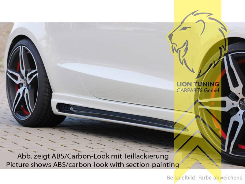 carbon Optik, ABS Kunststoff, schwarz - lackierfähig, Eintragungsfrei / mit ABE