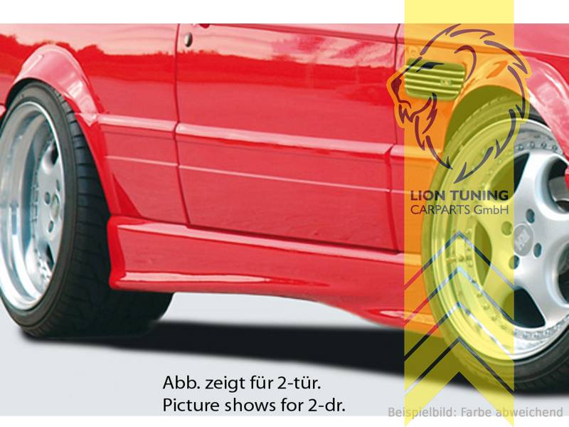 schwarz matt, nur passend für 4-Türer, ABS Kunststoff, schwarz - lackierfähig, Eintragungsfrei / mit ABE