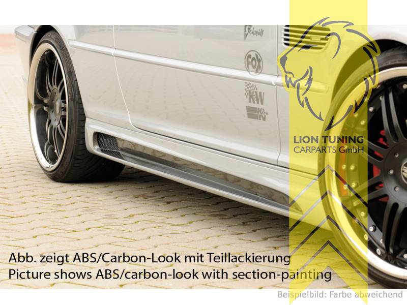 carbon Optik, ABS Kunststoff, schwarz - lackierfähig, Eintragungsfrei / mit ABE