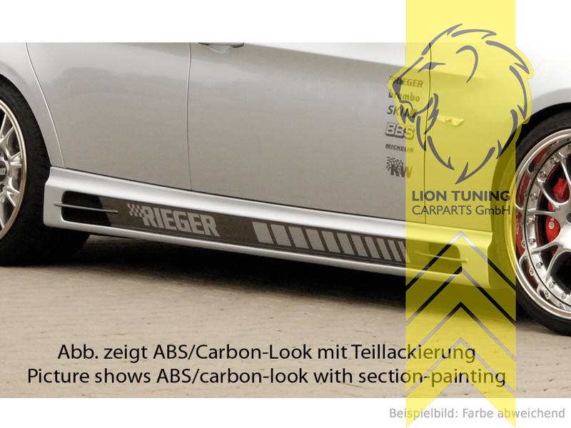 carbon Optik, ABS Kunststoff, schwarz - lackierfähig, Eintragungsfrei / mit ABE