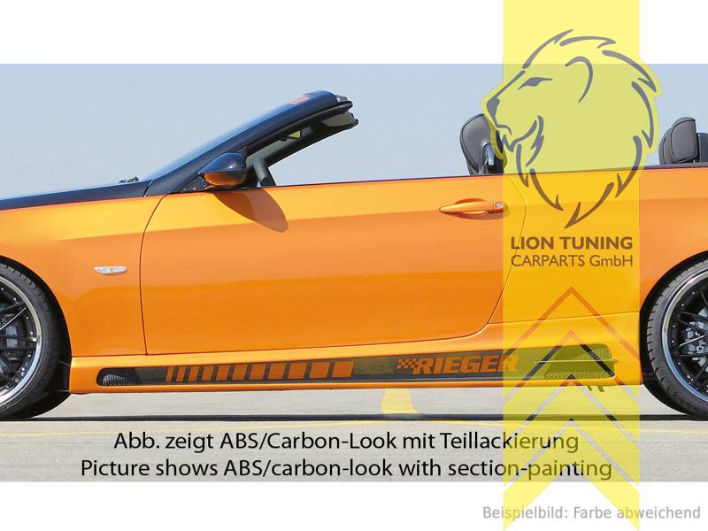 carbon Optik, ABS Kunststoff, schwarz - lackierfähig, Eintragungsfrei / mit ABE