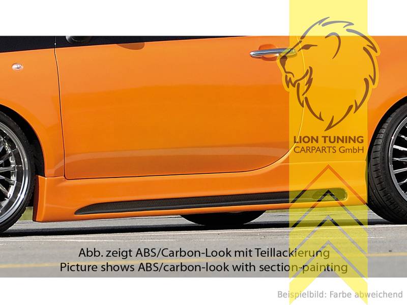 schwarz matt, ABS Kunststoff, schwarz - lackierfähig, Eintragungsfrei / mit ABE