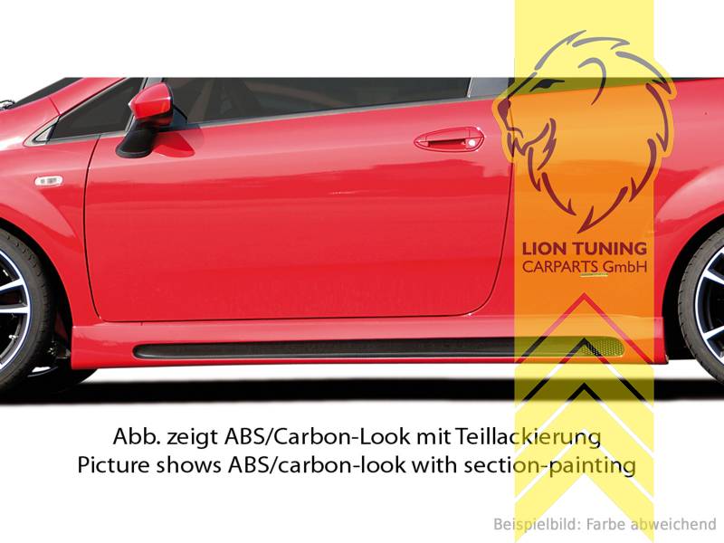 carbon Optik, ABS Kunststoff, schwarz - lackierfähig, Eintragungsfrei / mit ABE
