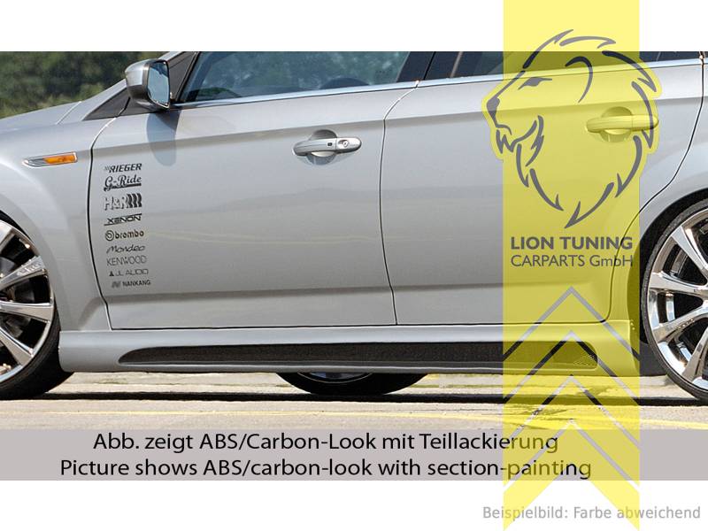 carbon Optik, ABS Kunststoff, schwarz - lackierfähig, Eintragungsfrei / mit ABE