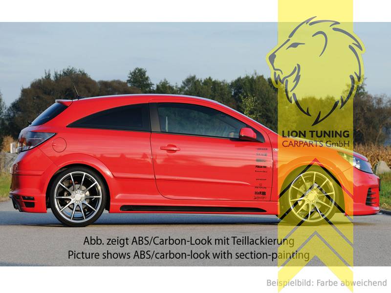 Liontuning - Tuningartikel für Ihr Auto  Lion Tuning Carparts GmbH Rieger  Seitenschweller für Opel Astra H GTC Cabrio